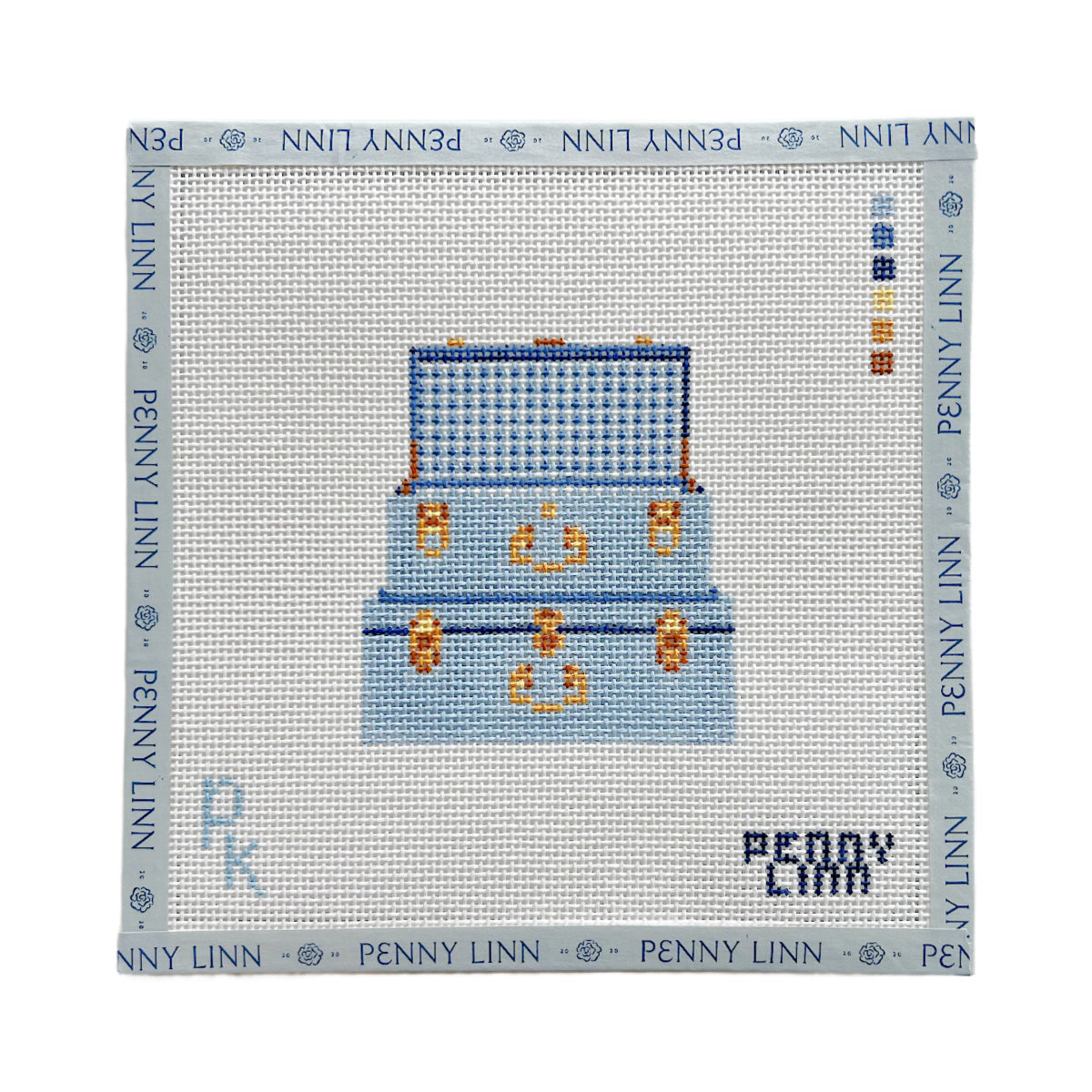 Penny Linn x Petite Keep Trunk Needlepoint Canvas
