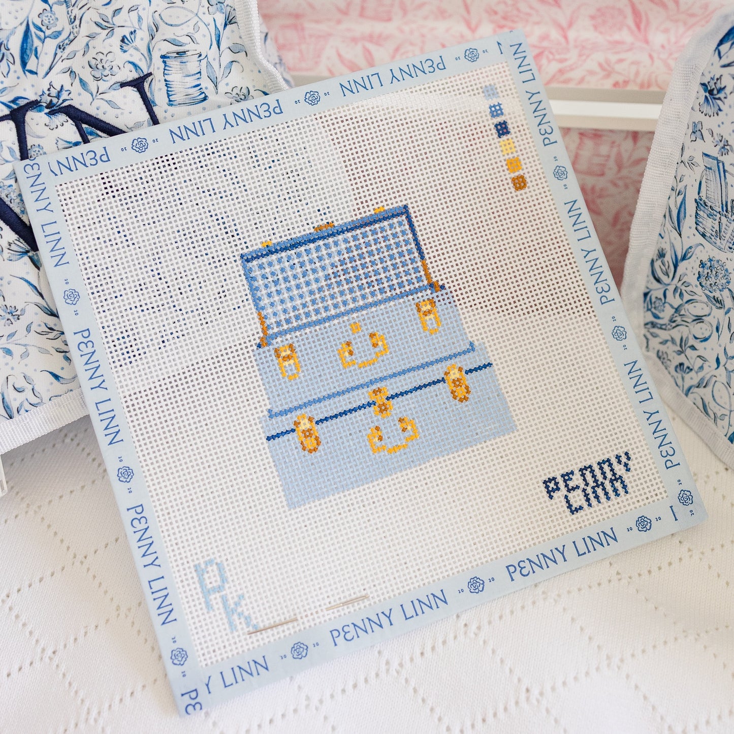 Penny Linn x Petite Keep Trunk Needlepoint Canvas