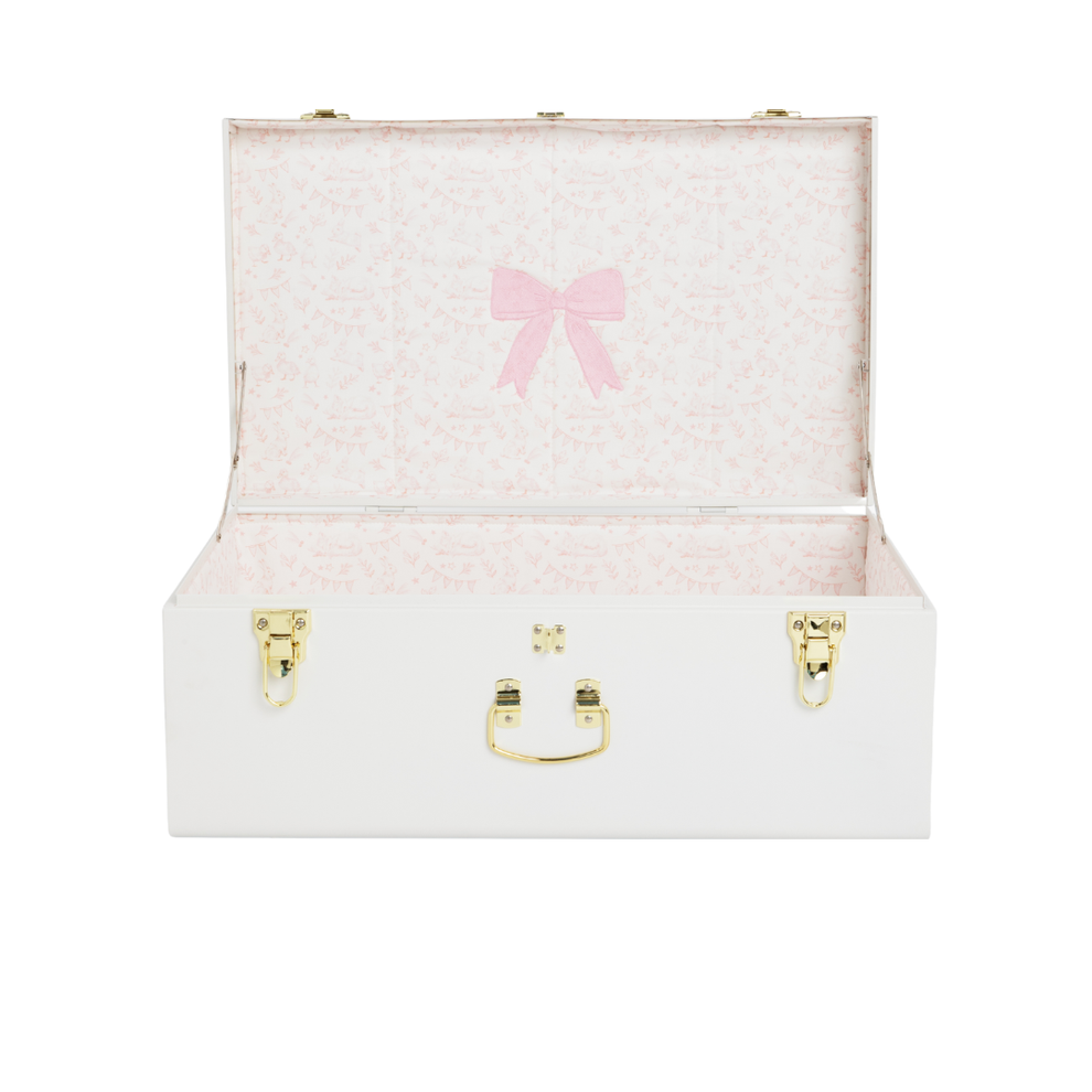 Quick Ship Pink Bow Grand Baby Trunk