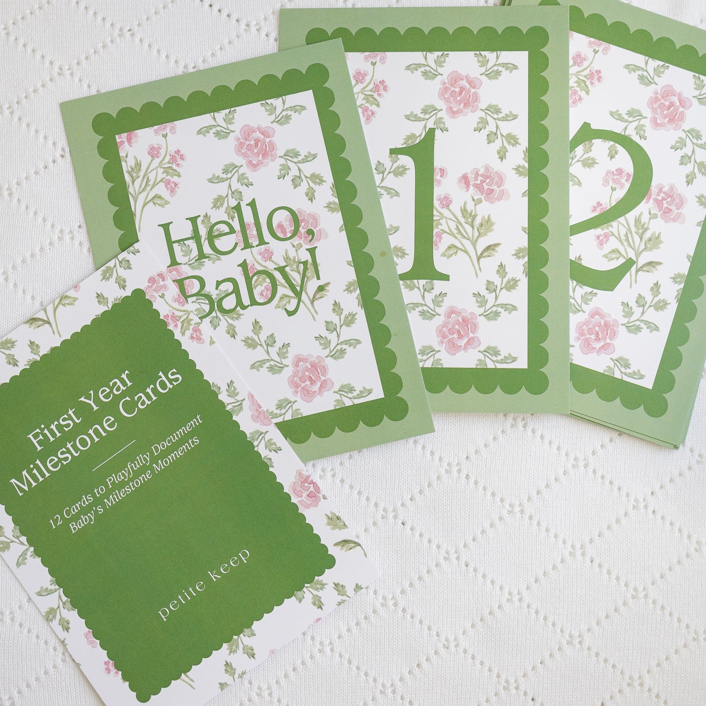 First Year Milestone Cards & Stand