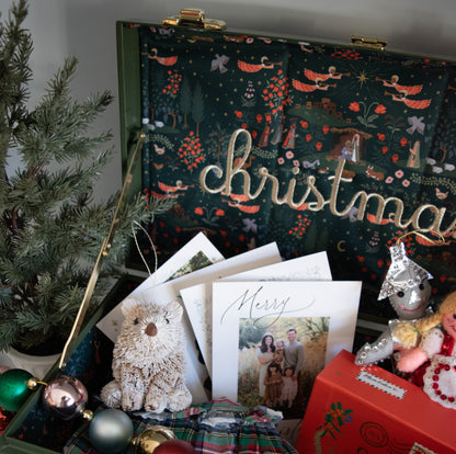 Rifle Paper Co. Mini Trunk in Laurel Menorah