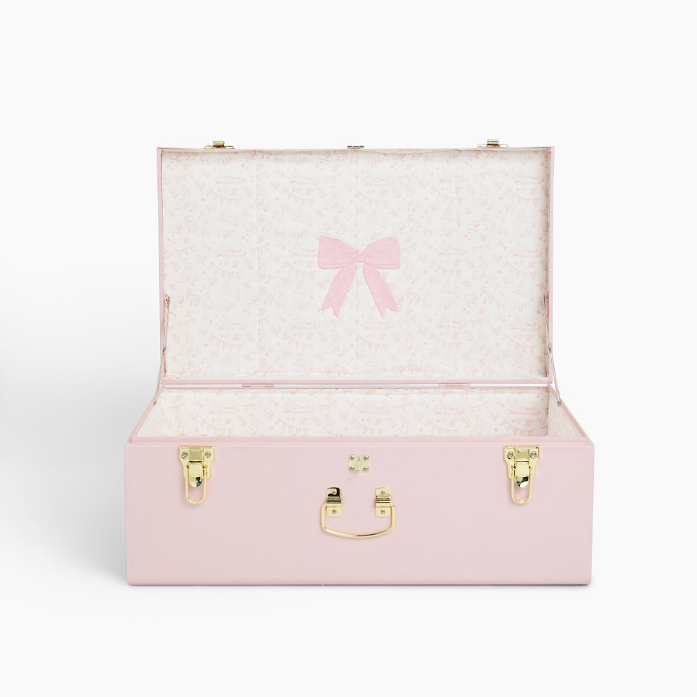 Quick Ship Pink Bow Grand Baby Trunk