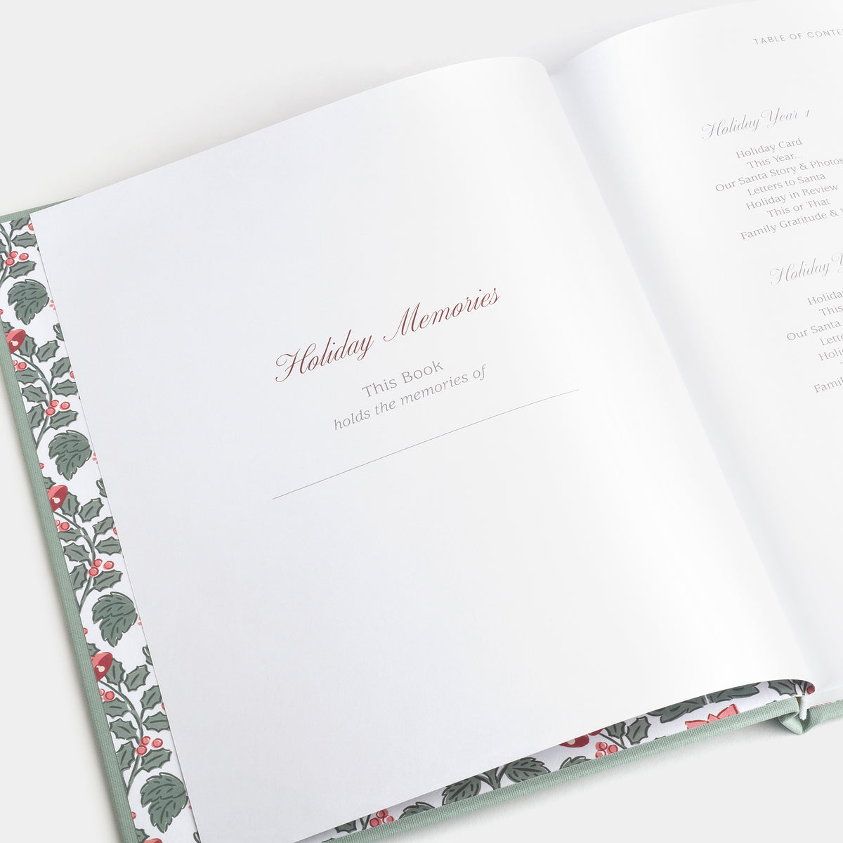 Holiday Memories Book