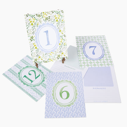 Blue Milestone Cards and Stand Product Image