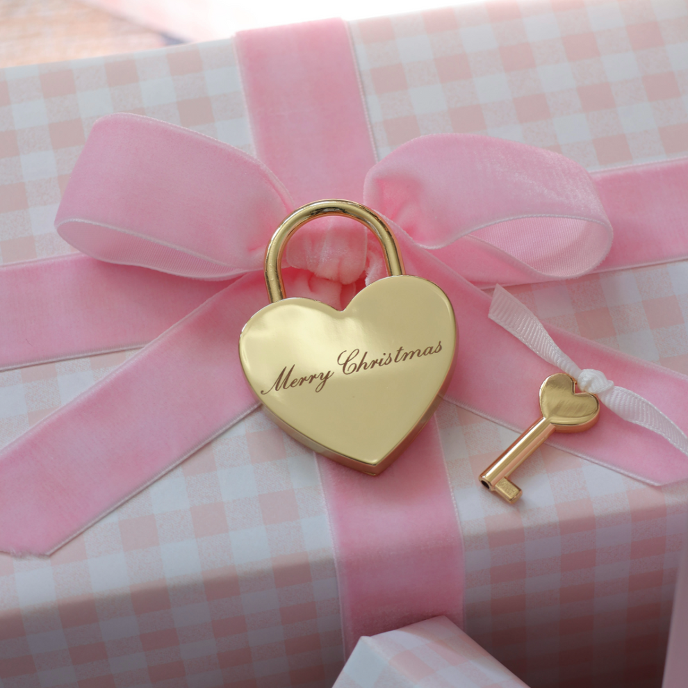 Engraved Heart Padlock