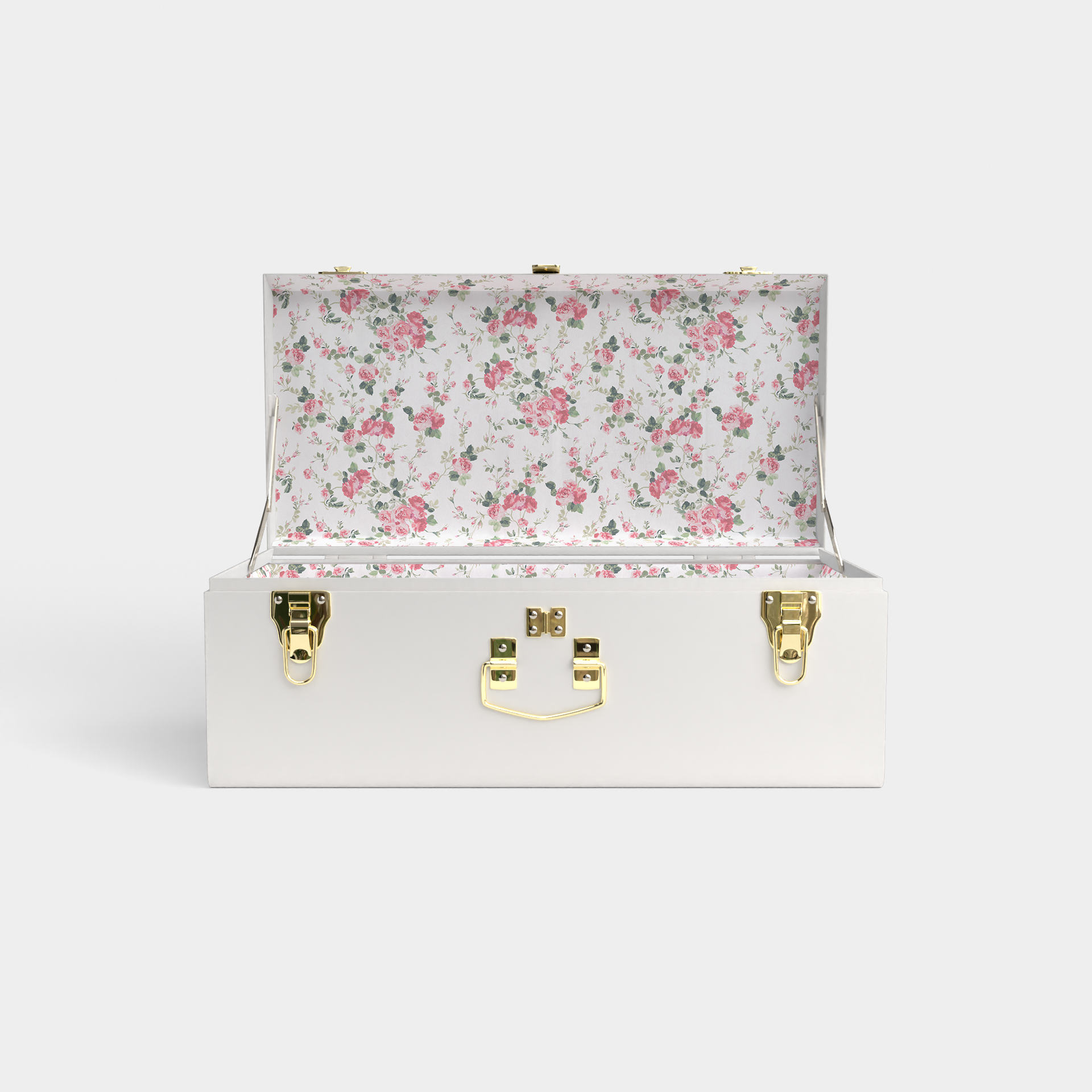 Petite Bridal Trunk (white and green floral)